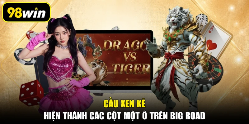 Cầu xen kẽ hiện thành các cột một ô trên Big Road