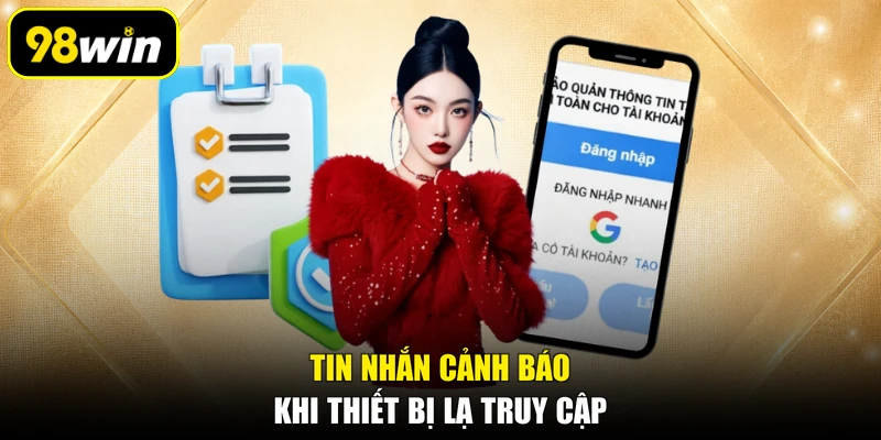 Tin nhắn cảnh báo khi thiết bị lạ truy cập