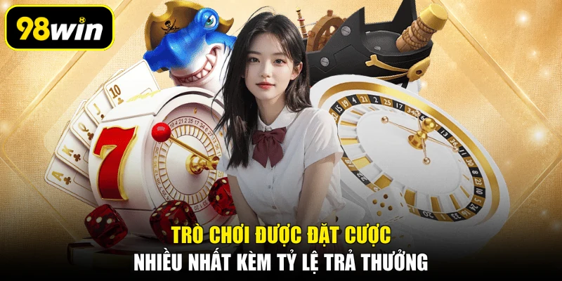 Trò chơi được đặt cược nhiều nhất kèm tỷ lệ trả thưởng